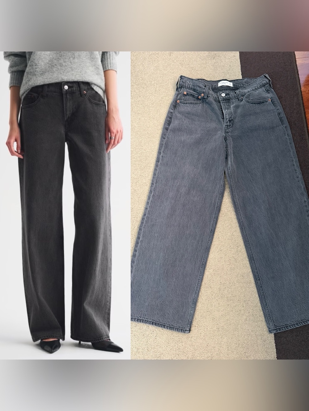 Abercrombie & Fitch Low Rise Ultra Loose Jeans